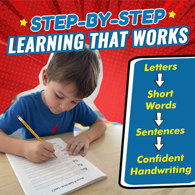 The Superhero Print Handwriting Workbook: Jokes, Science Facts & Word Play for Ages 6-9